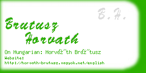 brutusz horvath business card